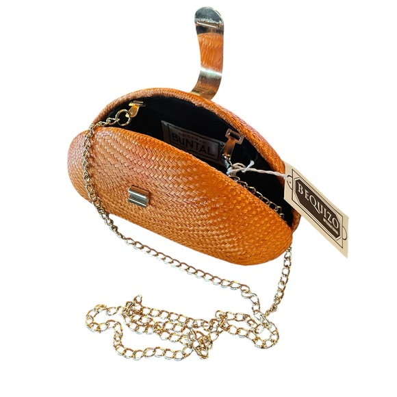 Vintage deadstock Bequizo Straw Crossbody Clutch - Picture 4 of 5